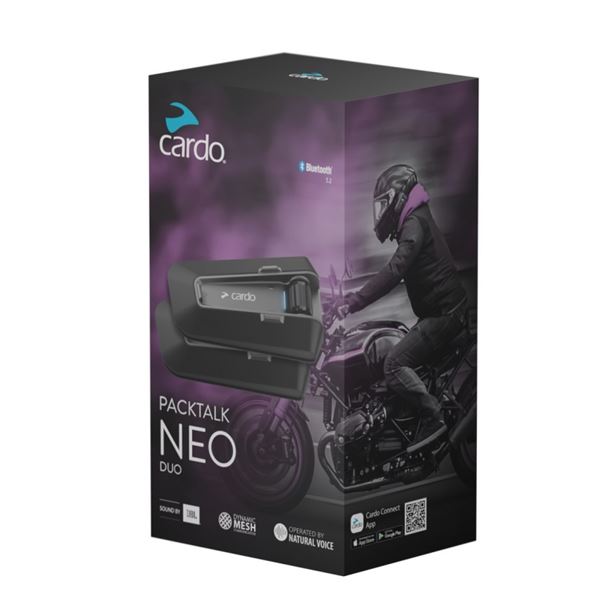 Cardo PACKTALK NEO DUO interkom na motocykl pro 2 osoby